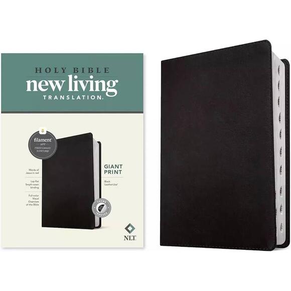 Other - New!‎ NLT Giant Print Bible Filament Enabled Black Imitation Leather Tyndale Red